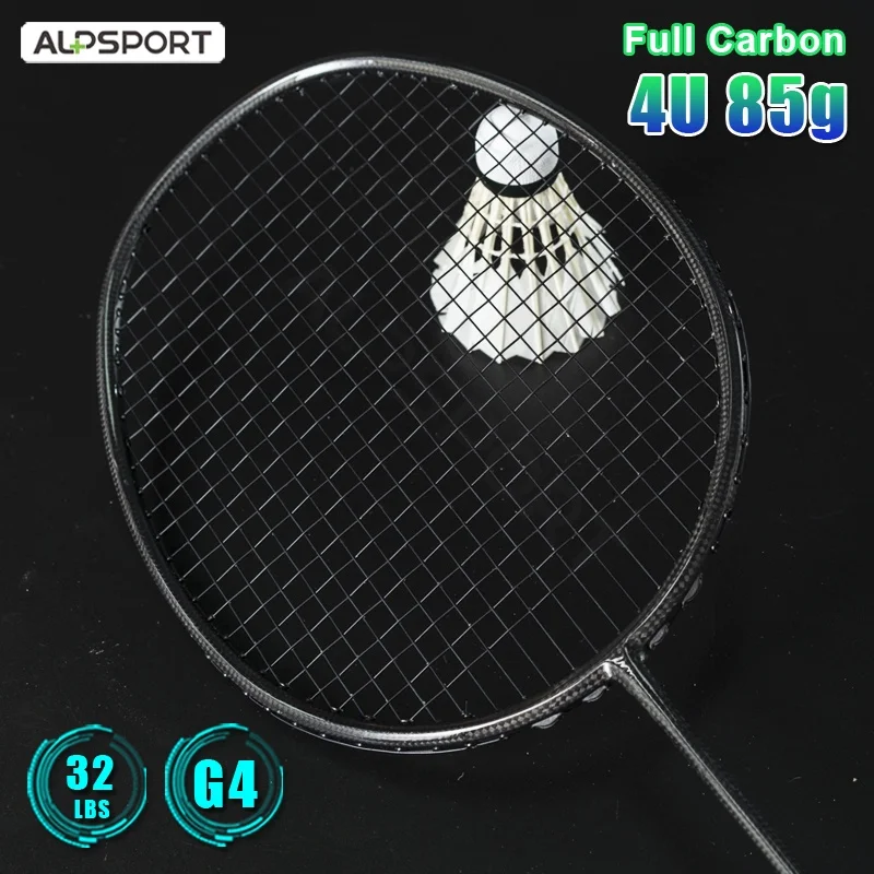 

ALP BZTK 4U Tungsten Pattern Weave Titanium Net Process Z Speed Carbon Fiber 22-32 Lbs Badminton Racket With Tied String