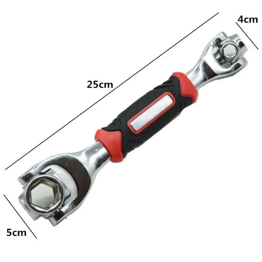 Автомобильный универсальный болтовый ключ регулируемый гаечный с поворотом