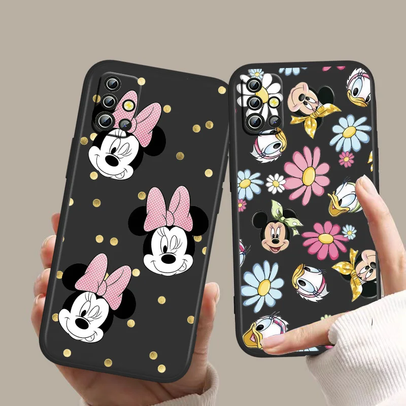 

Anime Mickey Minnie Mouse Phone Case For OPPO Find X2 X3 X5 Lite Neo Pro Reno2 Reno4 Reno5 Reno6 Reno7 Black Funda Cover Soft