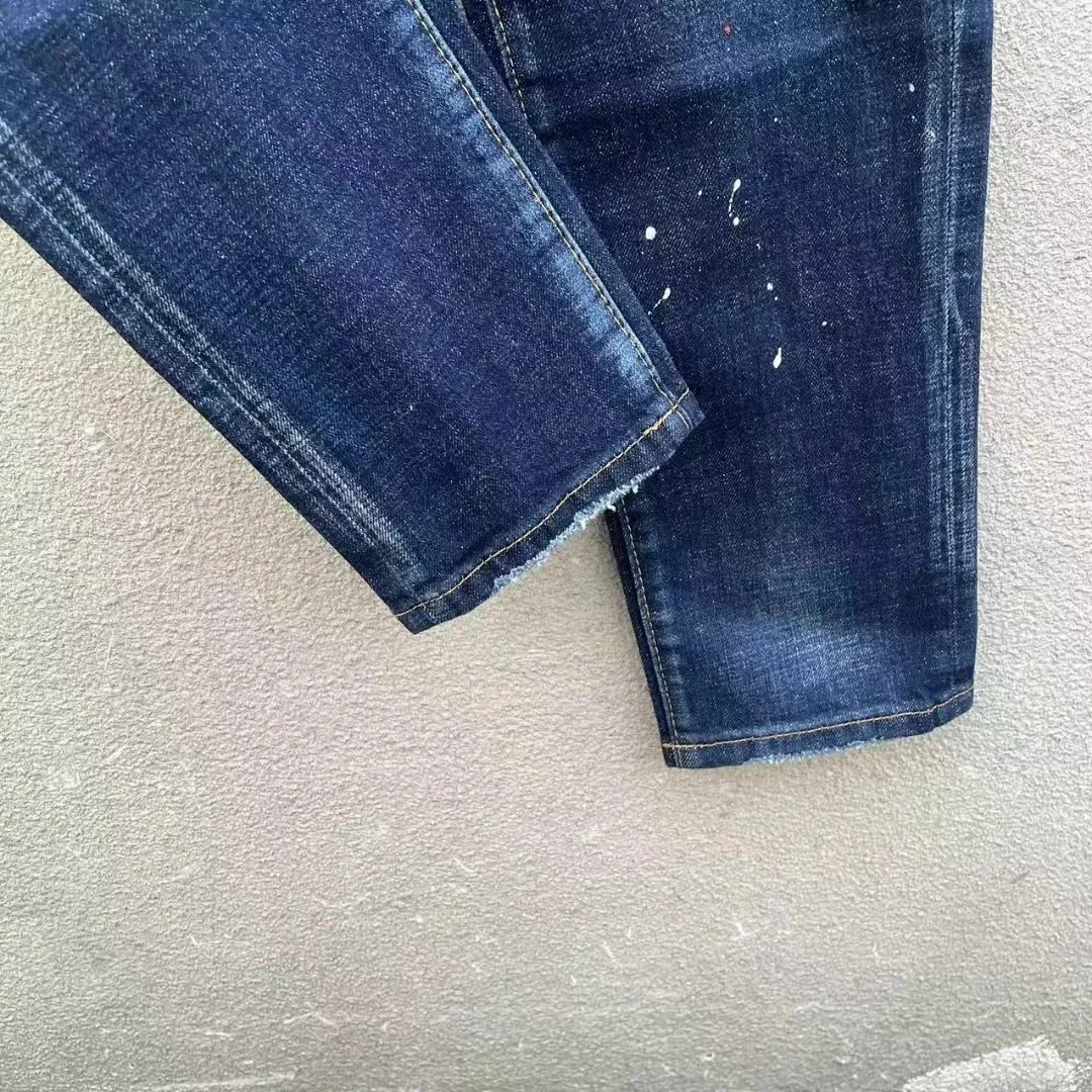 Мужские рваные джинсы chareiприменяемые в итальянском стиле c060 коллекция 100 года