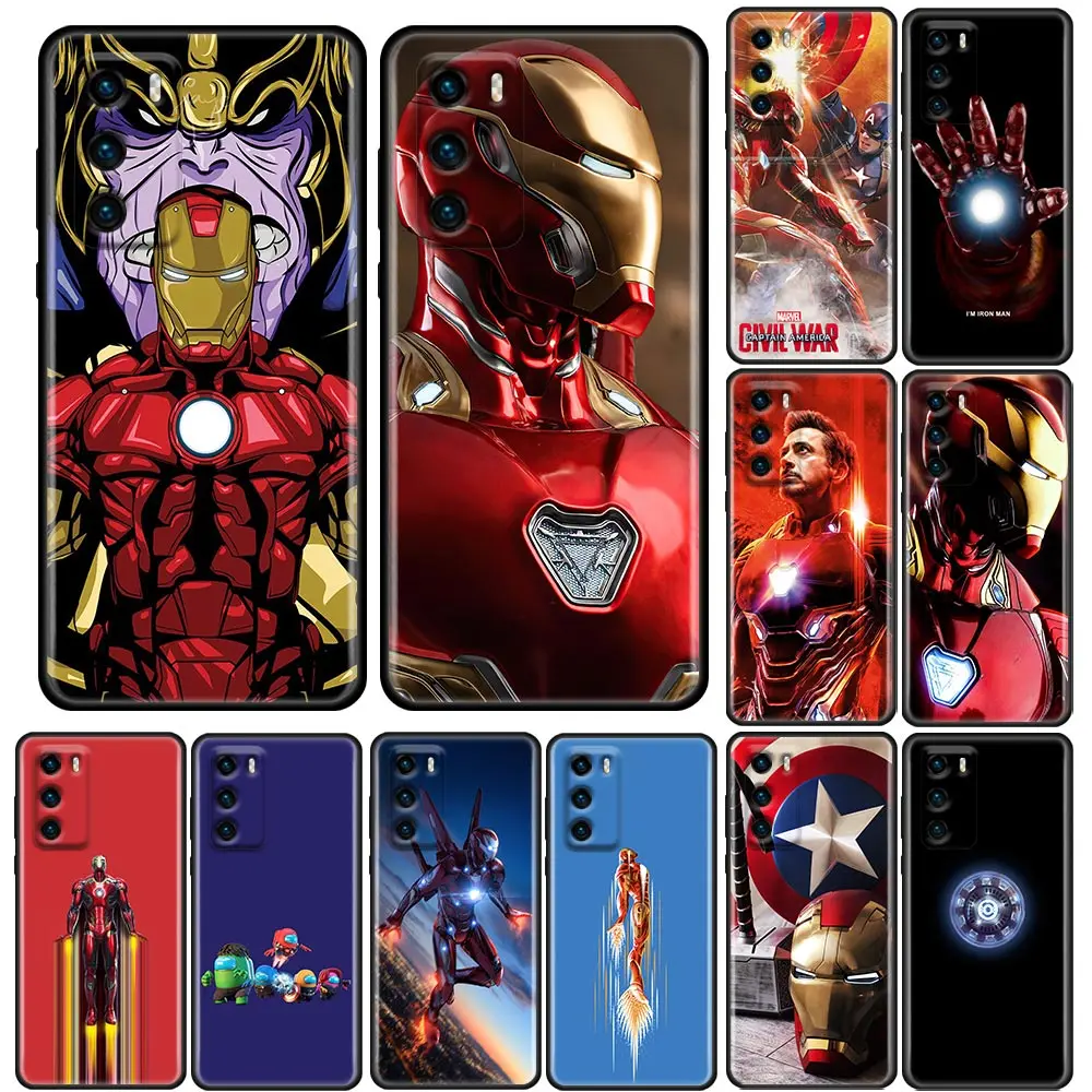 

P30Lite Case For Huawei P30 P40 10 Lite P20 P50 Pro P Smart Z 2019 Soft Funda Cases Cover Avengers Iron Man Marvel Ironman
