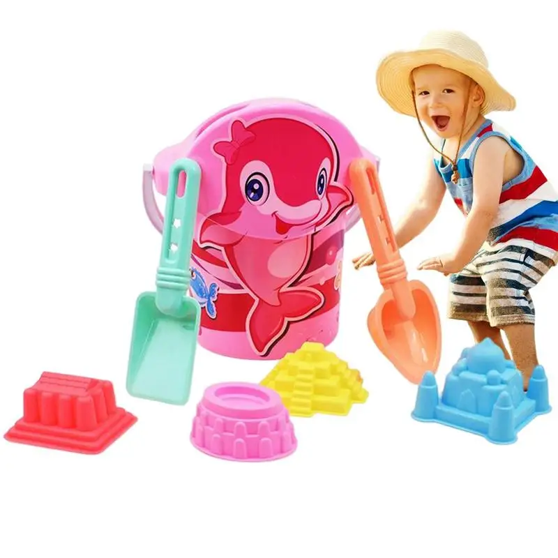 

Kids Beach Sand Toys Set 8pcs Beach Toys Animal Sand Molds Beach Bucket Beach Shovel Tool Kit Sandbox Toys Summer Outdoor Games