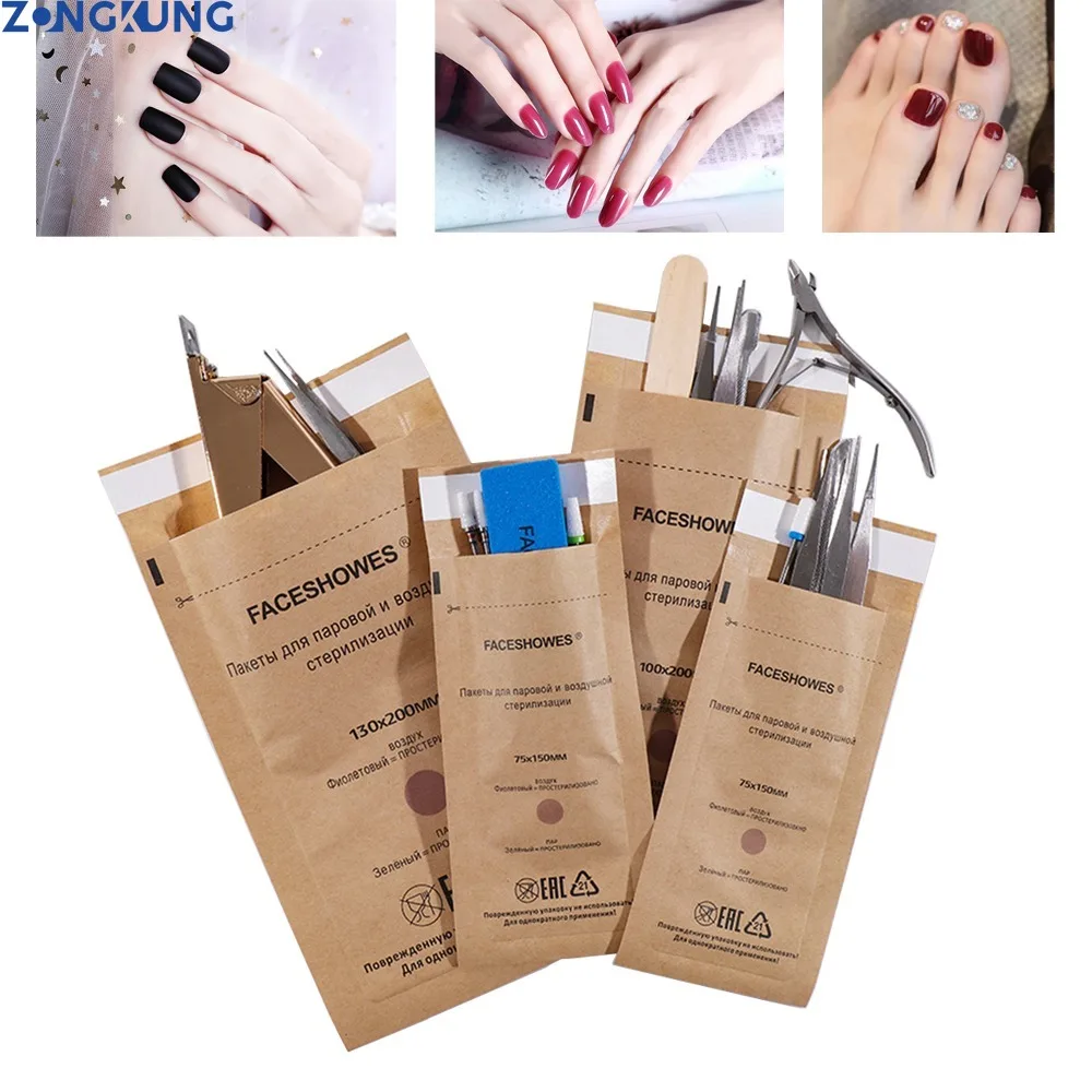 100/200/300 шт. одноразовые стерилизационные инструменты для дезинфекции ногтей