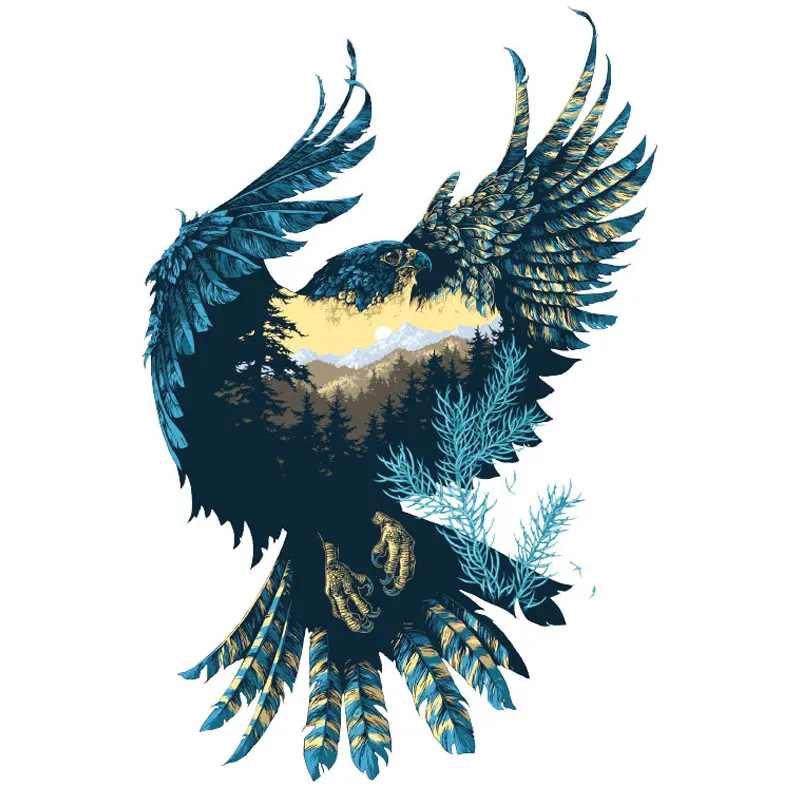 

Cool Eagle Patch Clothing Thermoadhesive Patches on Clothes Forest Eagle Iron-on Transfers Stickers for Men's T Shirts Appliques
