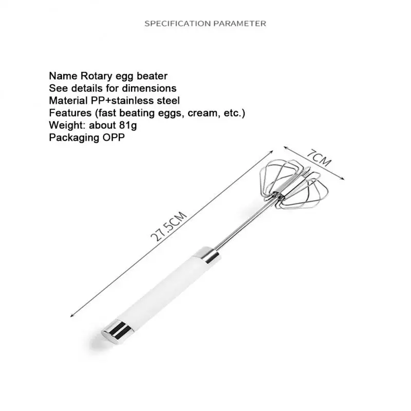 

Handheld Whisk Hand Pressure Stiring Gadgets Semi-automatic Egg Beater Small Kitchen Egg Tools Manual Mixer Autogiration