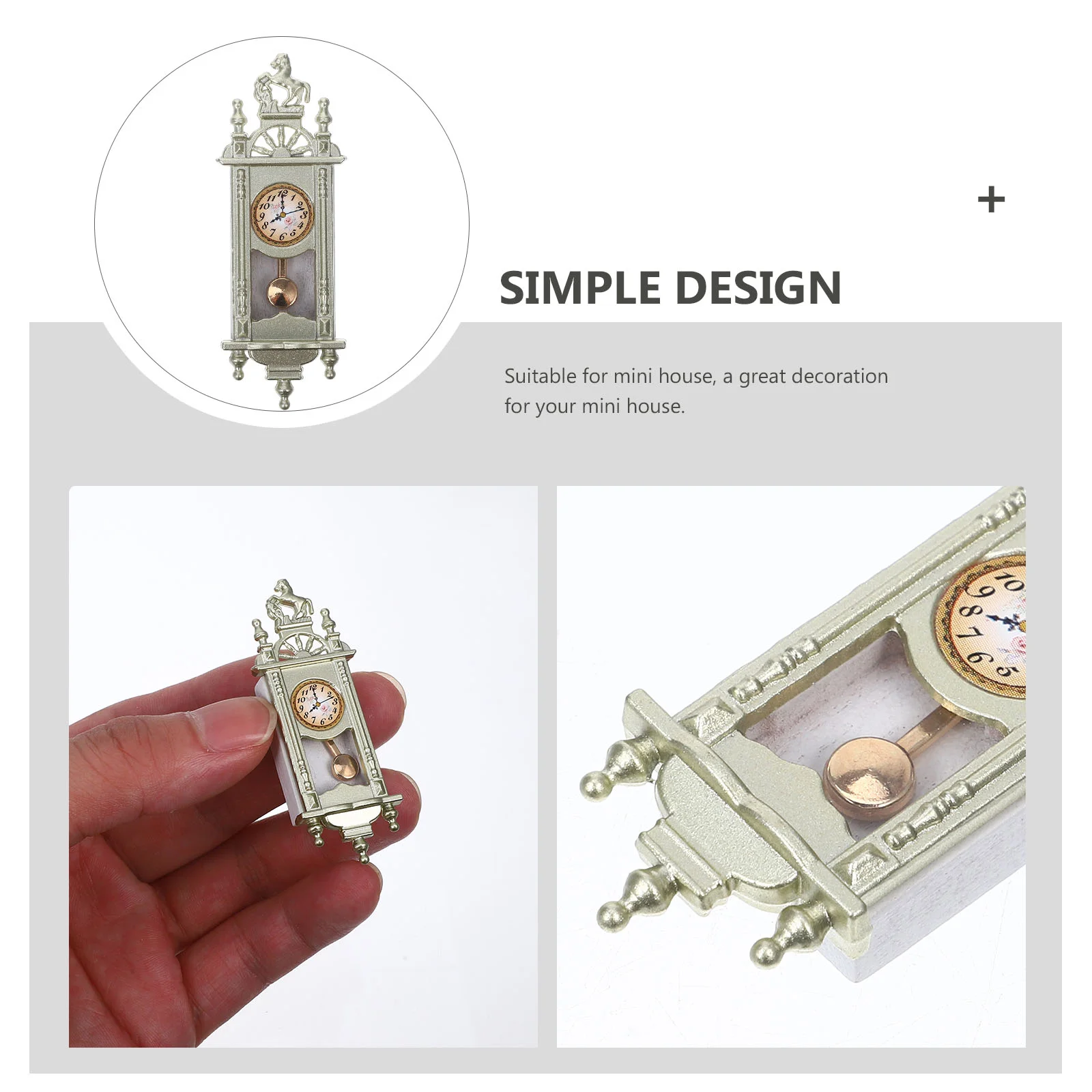 Кукольный домик часы подвеска маленький маятниковый мебель миниатюрный
