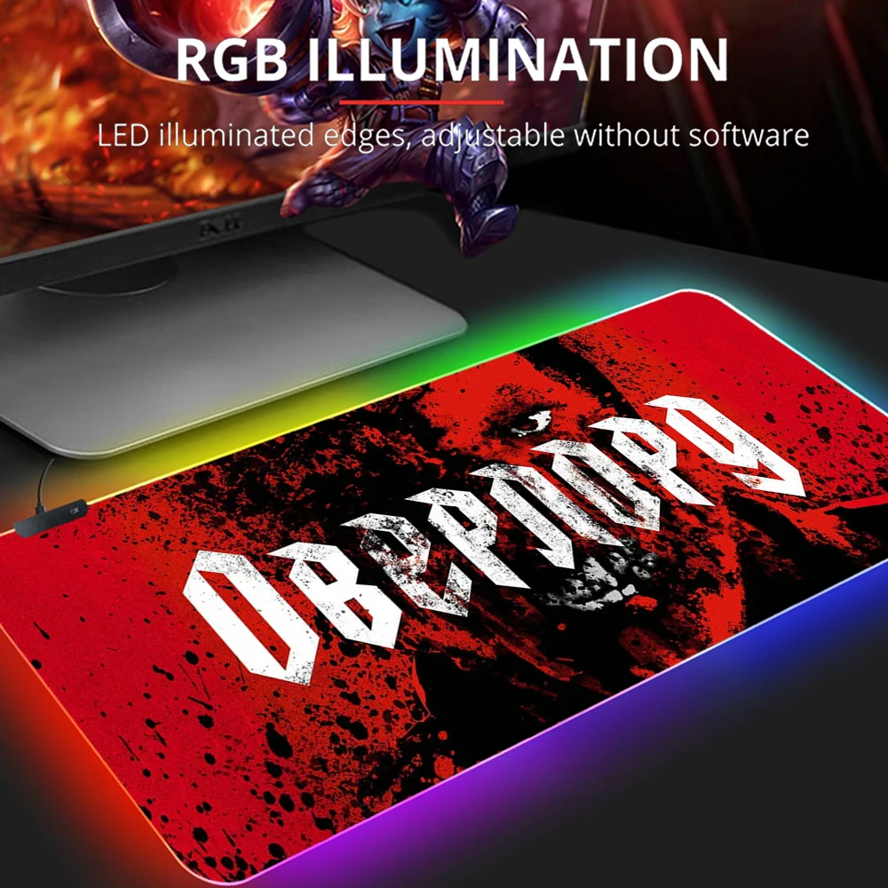 

Overlord Non-slip Mat Mousepad RGB Keyboard Desk Pad Mouse Mats Xxl Gaming Accessories Mause Ped Pc Gamer LED Mice Keyboards