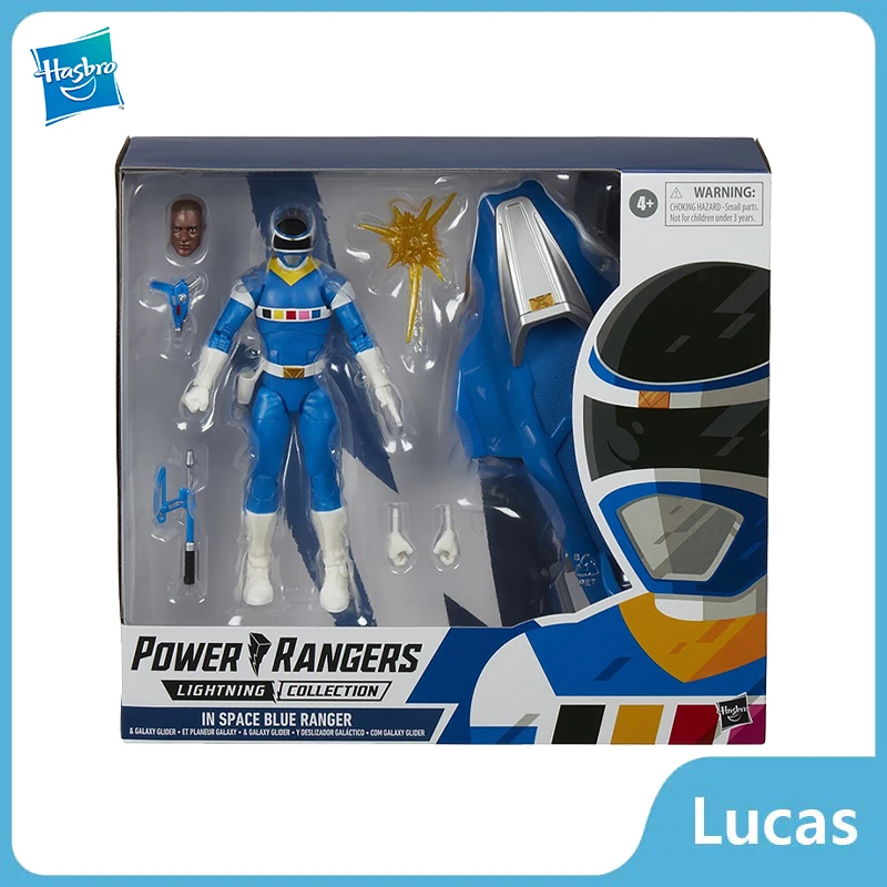 

New Hasbro Power Rangers Lightning Collection In Space Blue Ranger and Galaxy Glider 6 Inch Action Figure Model Collectible Toys