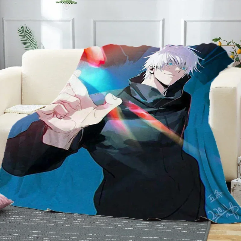 Мягкое Флисовое одеяло Gojo Satoru для гостиной или спальни