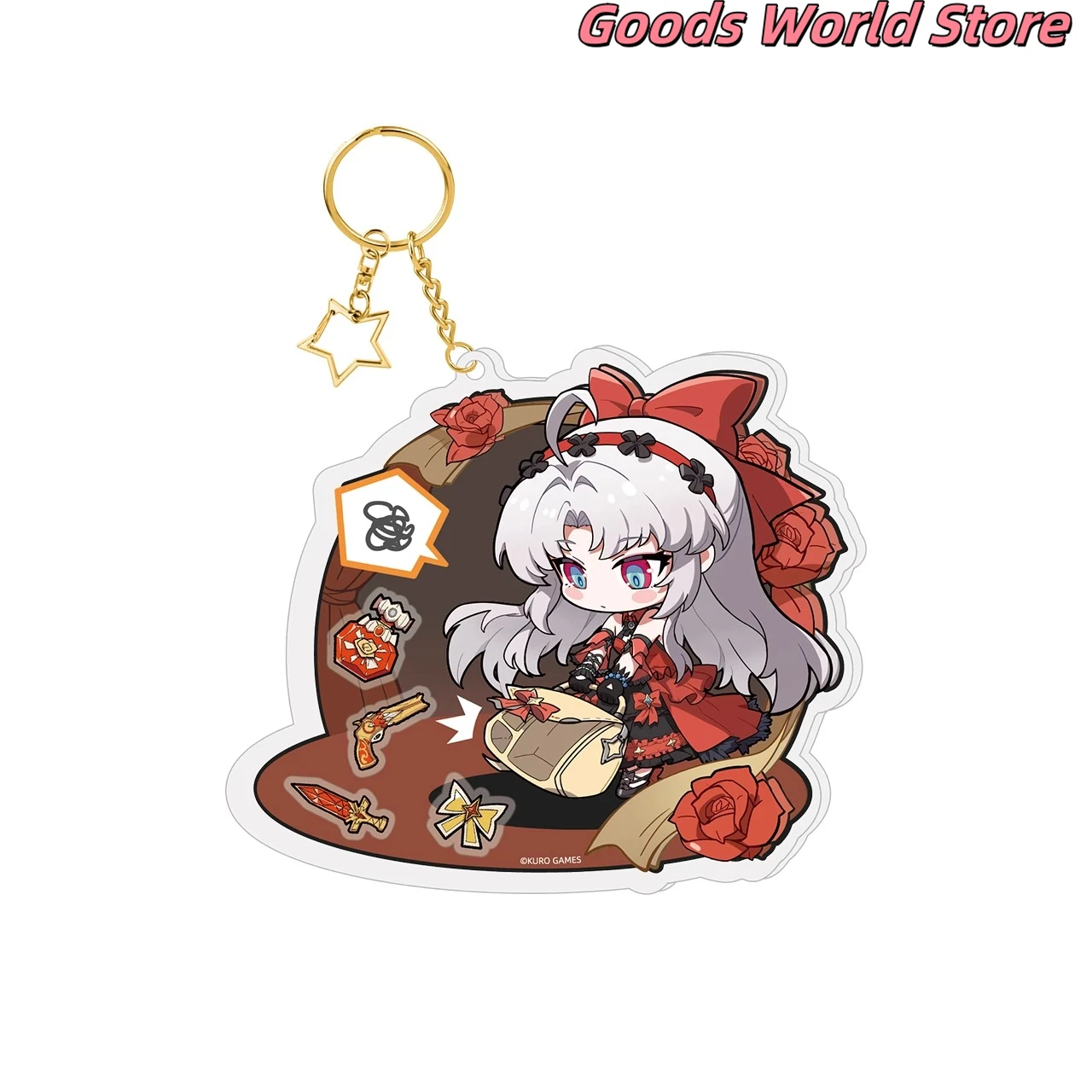 Оригинальный брелок Wuthering Waves Карлитта кулон в виде фигурки Kurogame официальный