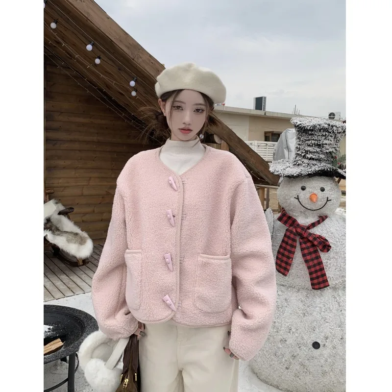 Нежное женское пальто с хлопковой подкладкой из искусственного берберского