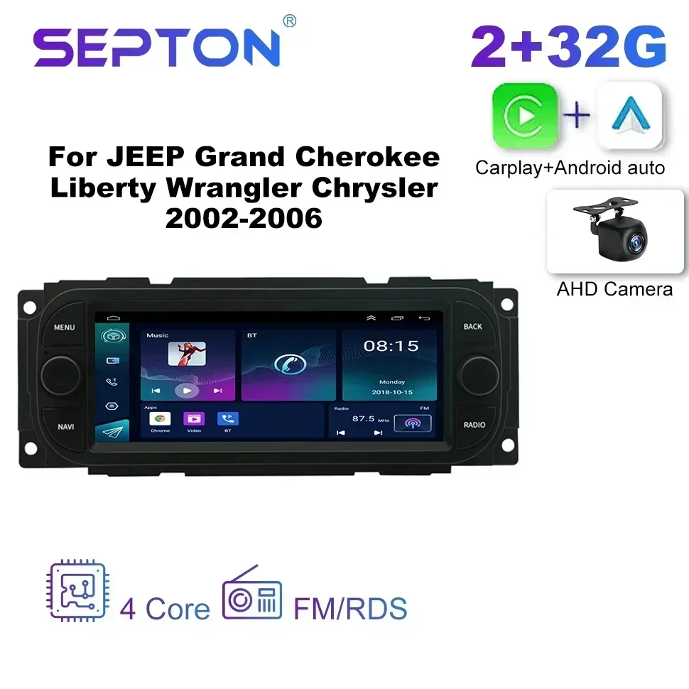 

Автомобильный радиоприемник SEPTON для JEEP Grand Cherokee Liberty Wrangler Chrysler 2002-2006, автомобильный экран, автомобильный мультимедийный Android Auto