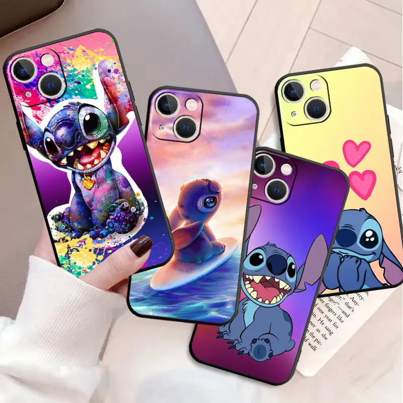 

Case For Apple iPhone 14 13 11 Pro Max 12 Mini 7 Plus 8 + SE X XS XR 6 6S 5 TPU Silicone Funda Phone Cover Stitch Disney Cartoon