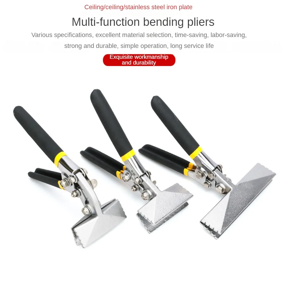 

Sheet Metal Bending Pliers Hand Seamer Wide Jaw Straight 80mm/Elbow 80mm/Straight 150mm Tools for Welding Clamps