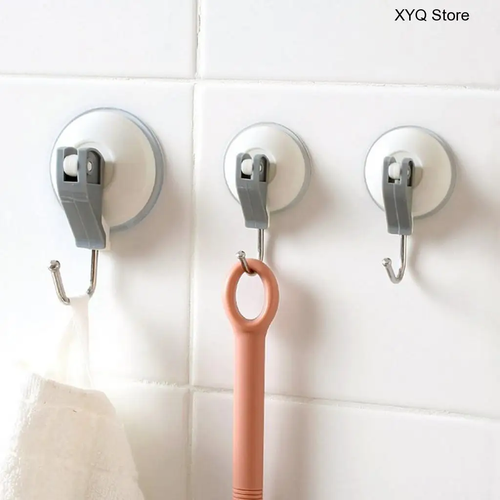 

Bathroom/Kitchen towel hanger Heavy Duty Large Suction Cup Hooks Snap Lever Vacuum key holder wall perchero puerta
