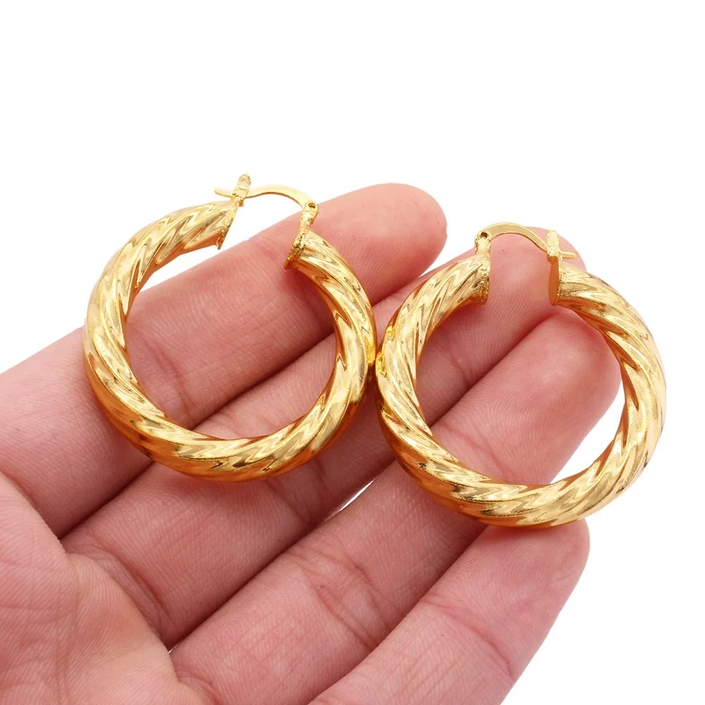 

New RoseL Earrings 24K Gold High Quality Women's Earrings Middle East Arabia Earrings Luxury Jewelry