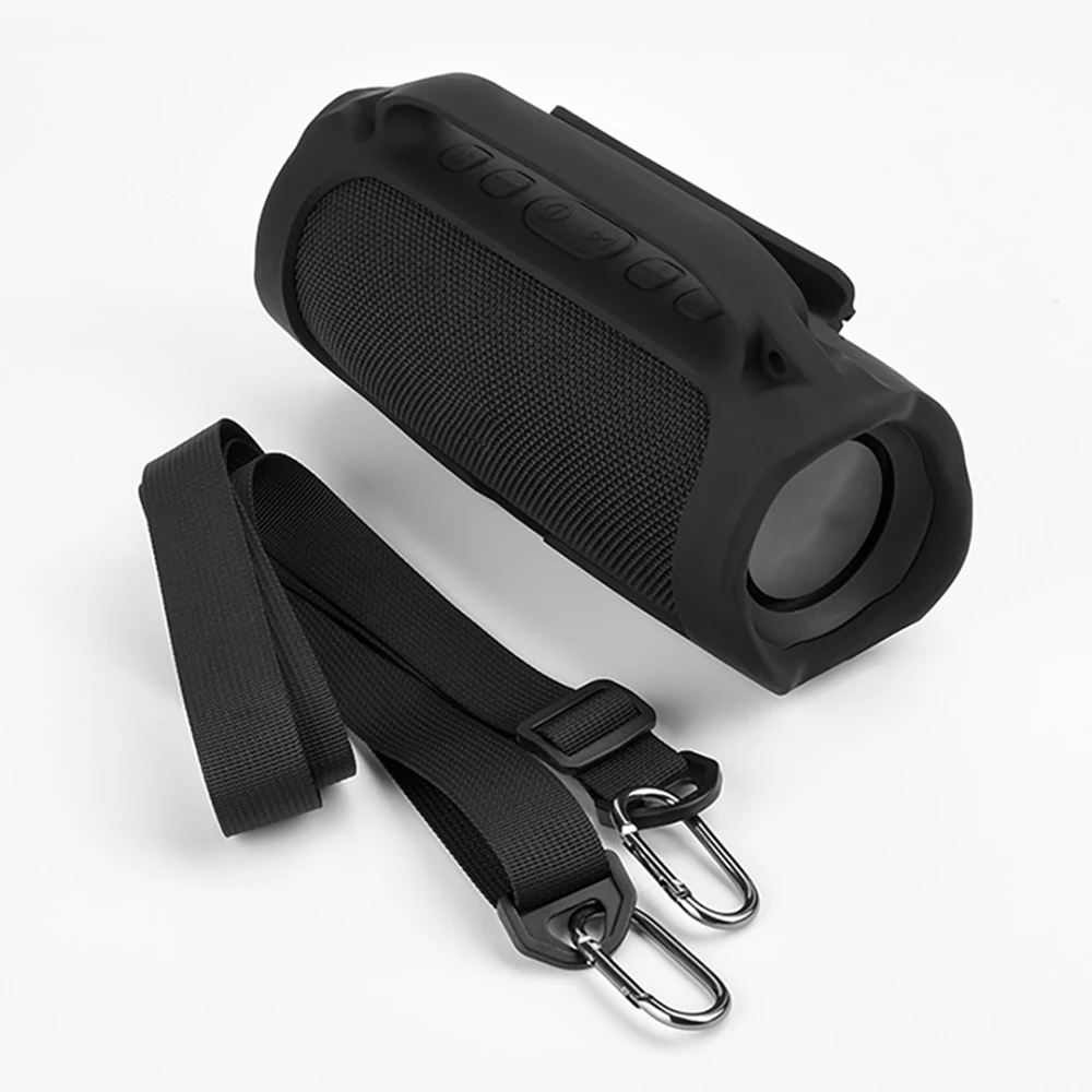 For JBL Charge3 Bluetooth Speaker Silicone Protective Case Portable Shoulder Strap