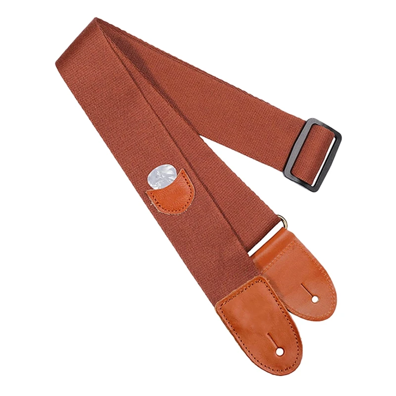 

Guitar Strap Soft Cotton Guitar Straps With Pick Holders For Bass Electric And Acoustic Guitars Adjustable Set