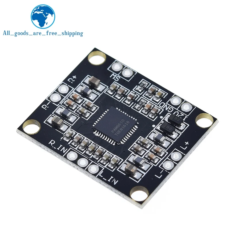Плата цифрового усилителя мощности TZT PAM8610, 2x15 Вт двухканальная стерео мини Плата усилителя мощности класса D