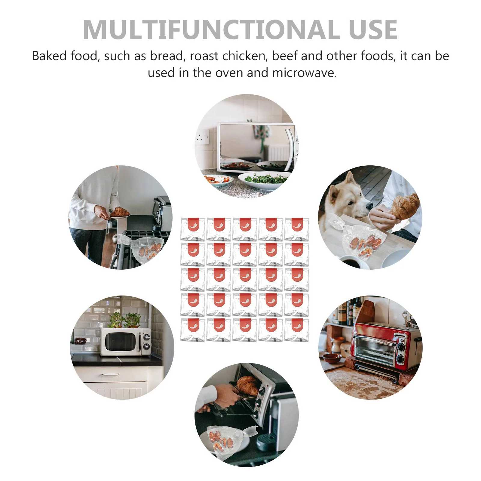 100 шт. термостойкие пакеты для гриля и печи