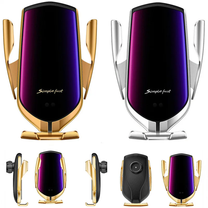 

Air Vent Clips Car Phone Holder Mount Stand Gravity 10W Fast Charge Support Bracket Wireless Infrared Sensor Phone Accessories