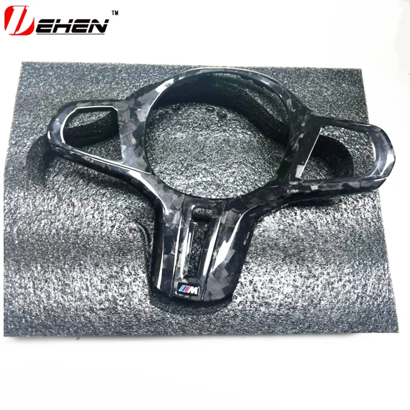 Carbon Fiber Car Steering Wheel Panel Decoration Cover Trim alcantara For BMW M240i M340i M440i G80 G82 G87 F95 F96 F97 F90 F98