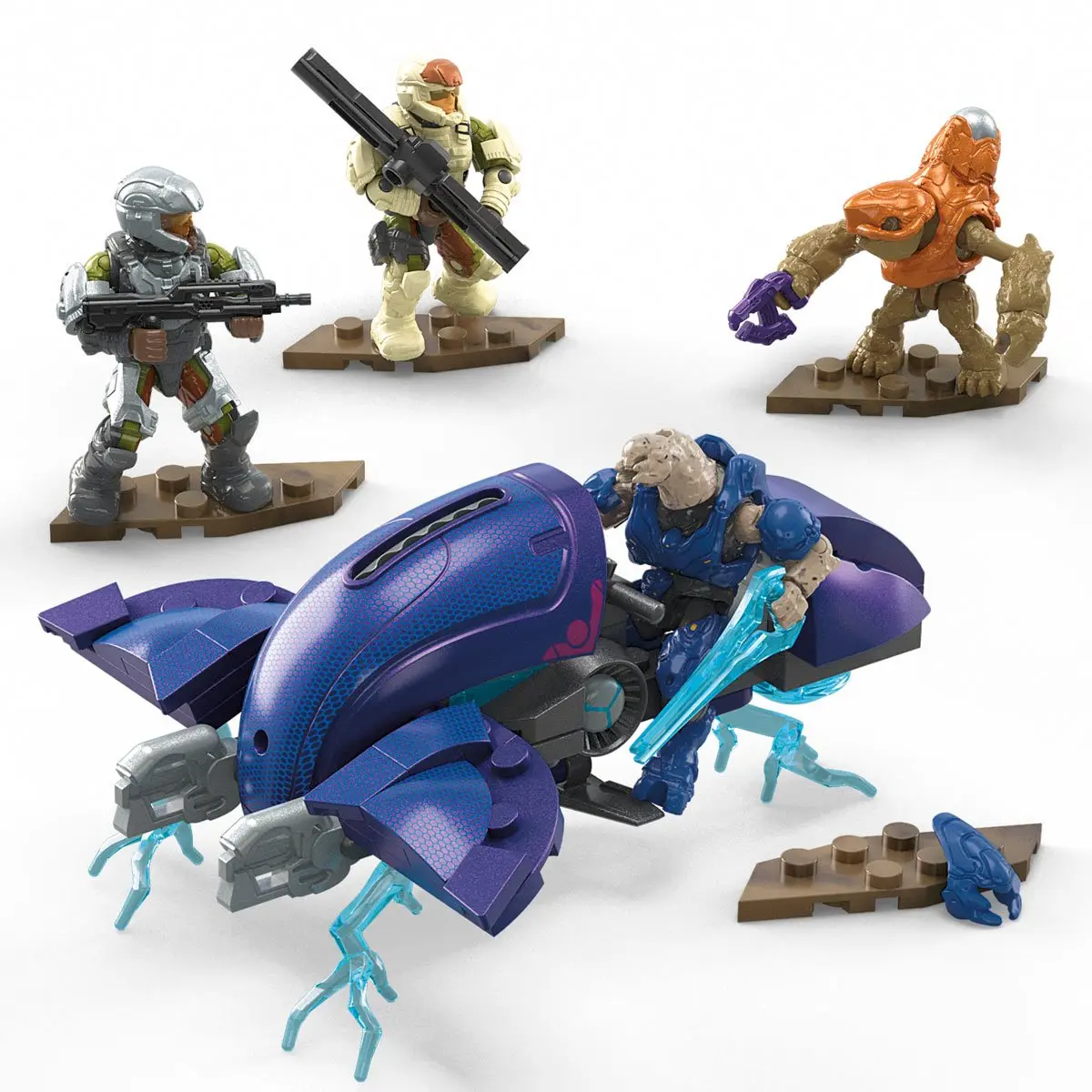 Фото Mega Bloks ODST бак брют Мастер Шеф Охотник пилот свободная мини Экшн-фигурка игрушка №3