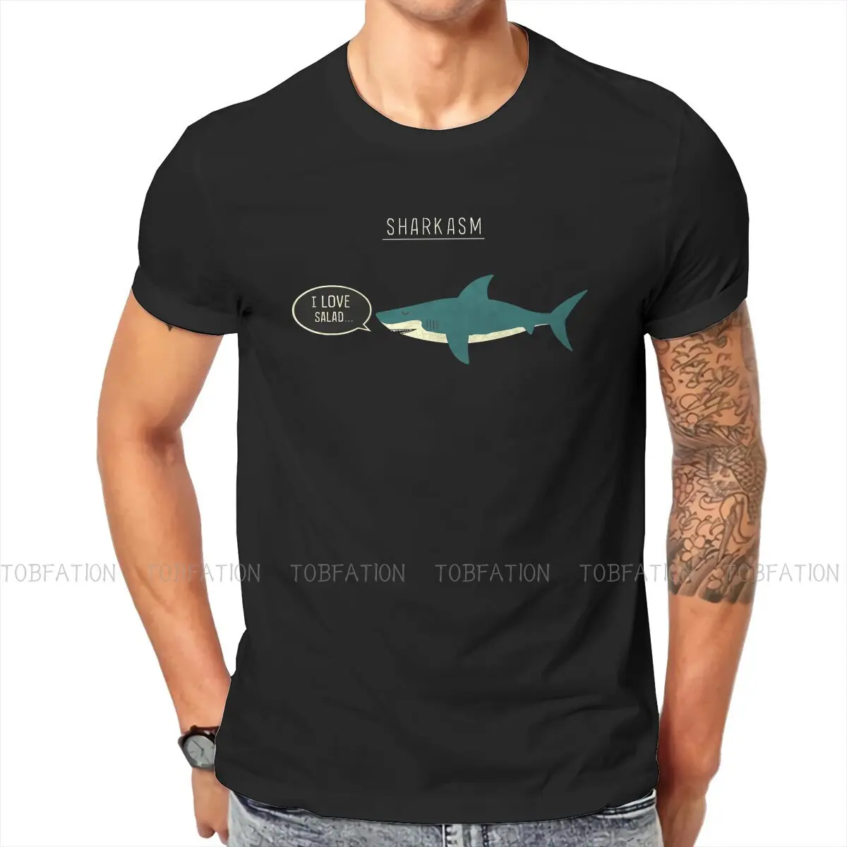 

Meme Design 100% Cotton TShirts Sharkasm Distinctive Men's T Shirt Hipster Clothing Size S-6XL