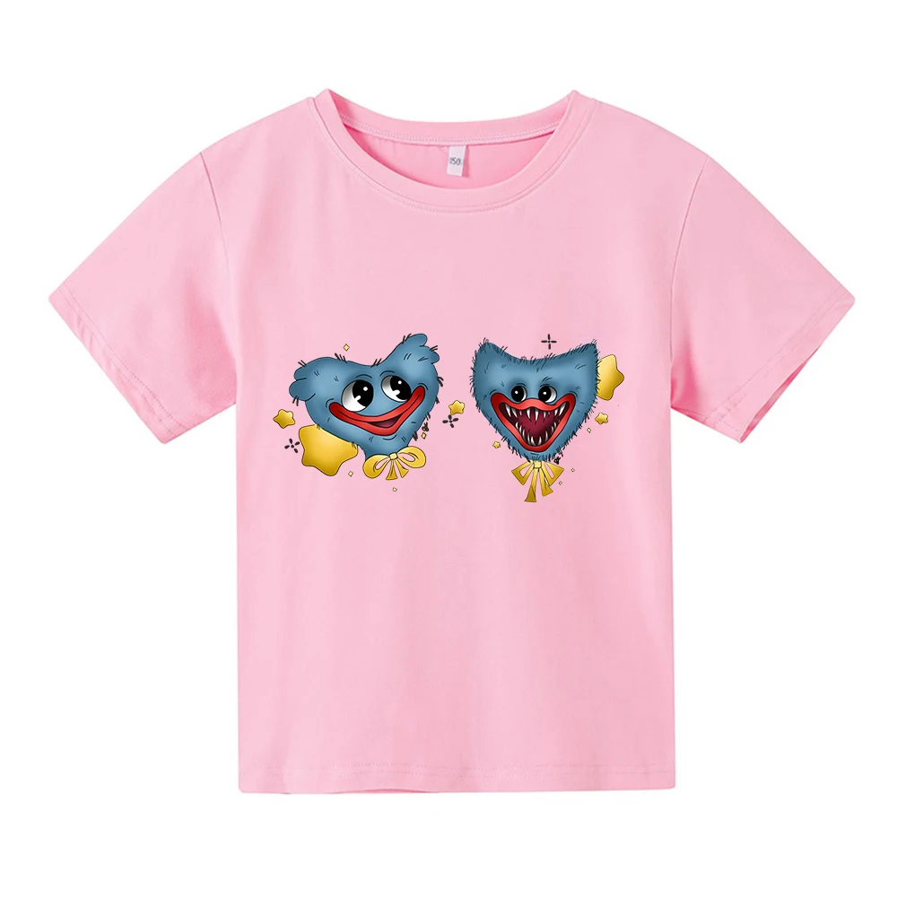 

Kids Huggy Wuggy T-Shirts Girls 100%Cotton Short Sleeves Baby Boys Tshirt Hague Vagi Shirt Poppy Playtime Tshirt Summer Clothes