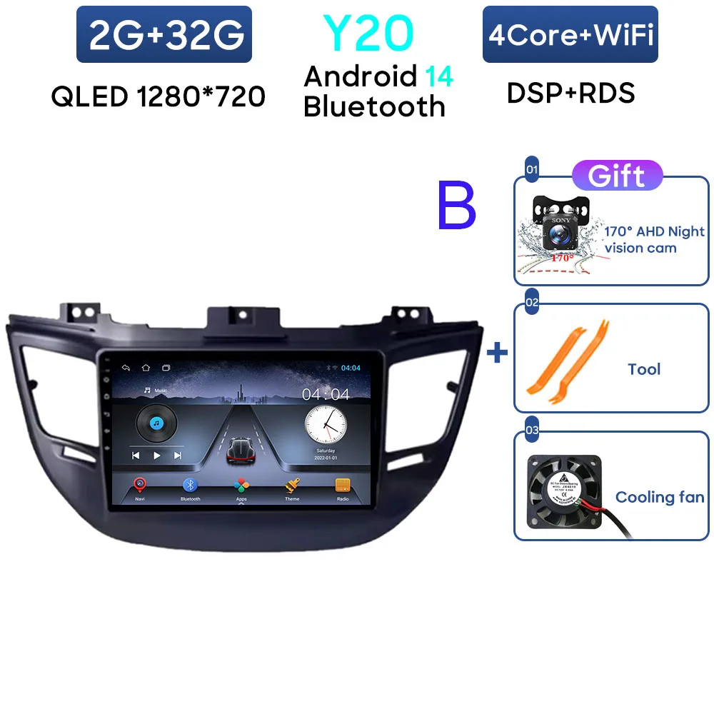 

Автомобильный радиоприемник Carplay для Hyundai Tucson IX35 3 2015 2016 2017 2018 навигация GPS Android авто мультимедийный плеер стерео 4G без 2din