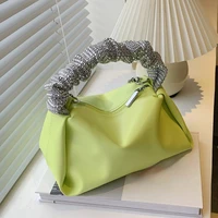 2022 summer new ladies crumpled chain shoulder bag fashion net celebrity handbag high quality messenger bag small square bag