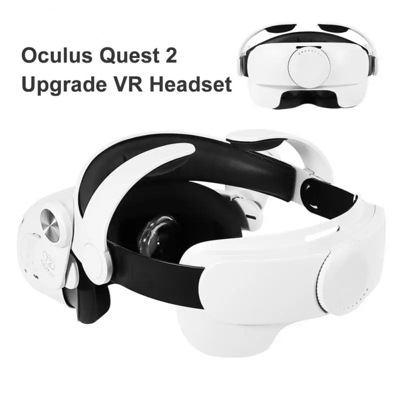 

360 ° 180 ° Quest 2 Headband Wearing Comfortably Headset Vr Replacement Helmet Easy To Carry Portable For Oculus Quest 2 White