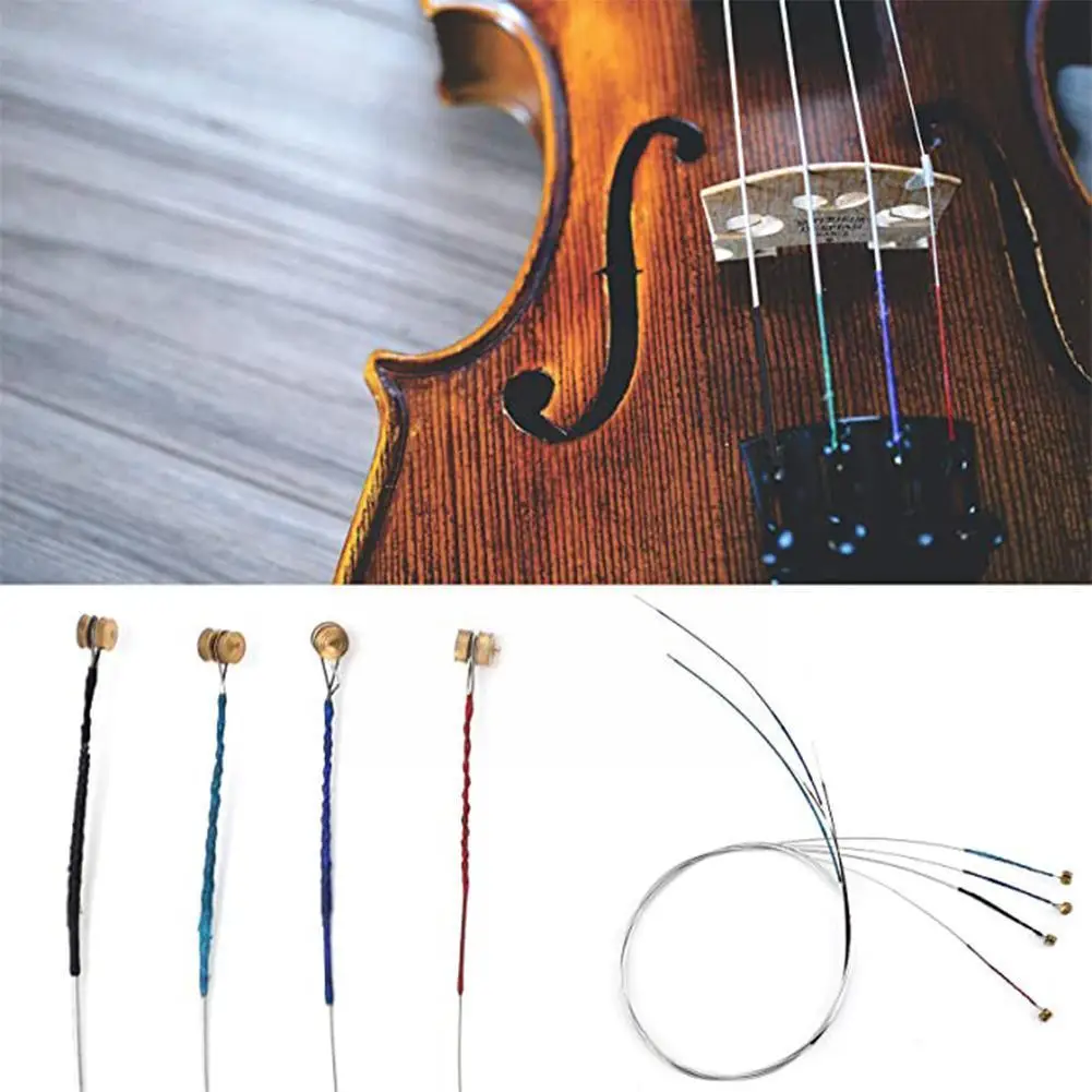 

1 Set Professional Violin Strings（e-a-d-g）perfect Replacement Size Violin Common Accessories Parts Full Violin String Set V C8y2