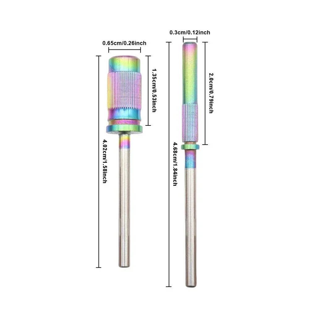 Quality 1Pcs Rainbow Plate Big &amp Long Mini Mandrel Bit Nail Art Sand Ring sanding bands Split Removal