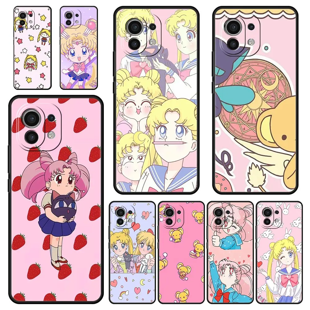 

Cute Cartoon Sailor Moon Phone Case For Xiaomi Poco X3 NFC F3 M3 M4 Mi Note 12 10 11 Ultra 11T Pro 10T Lite 5G 9T 11i 11X Cover