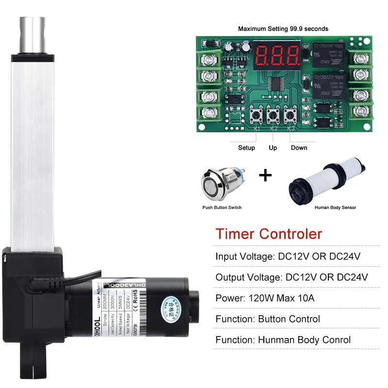 450 мм ход линейный привод Электрический подъемный двигатель постоянного тока 12 В
