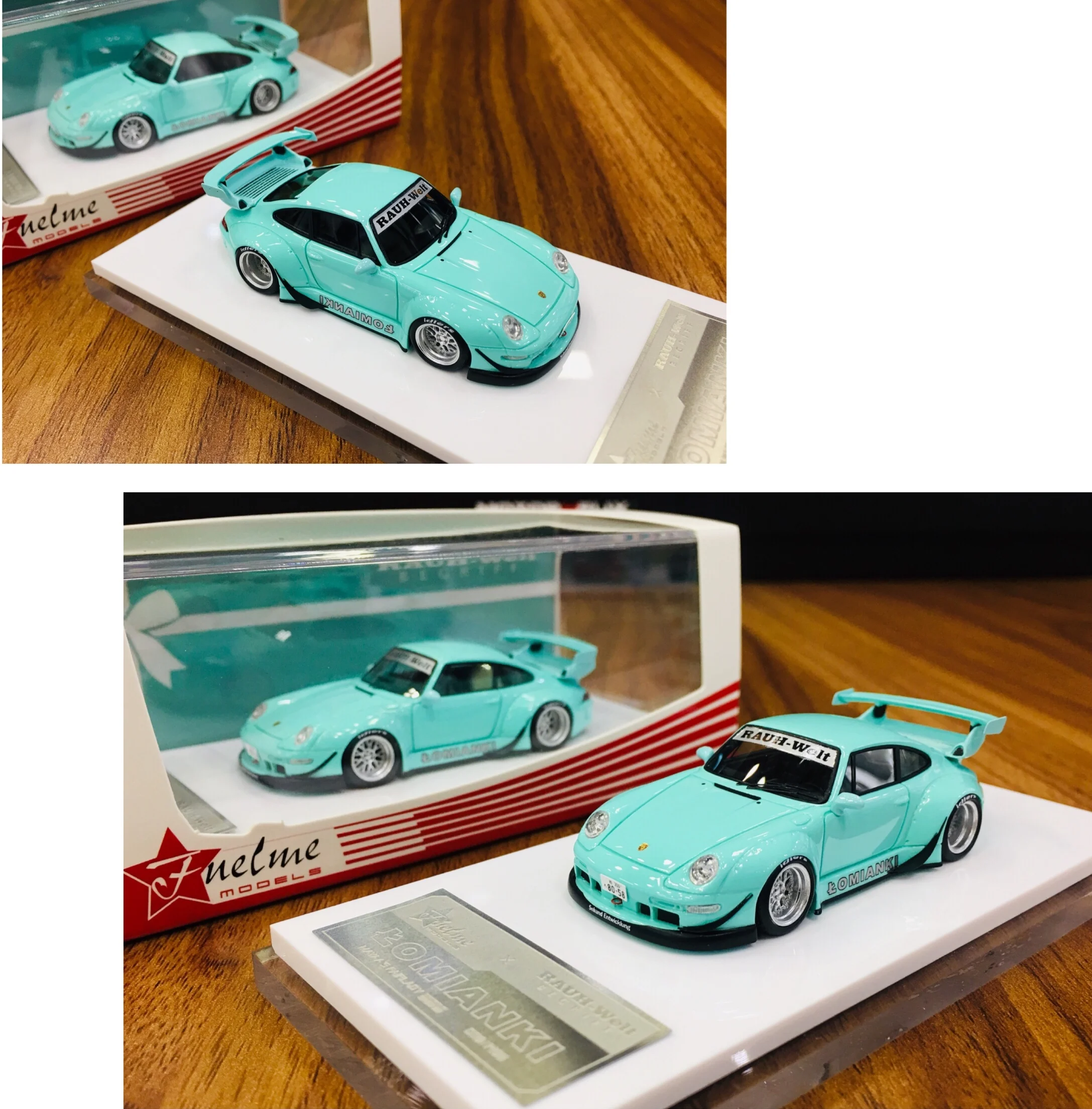 

Fuelme Fumei 1:64 Porsche RWB 993 Tiffany полимерная модель автомобиля spot