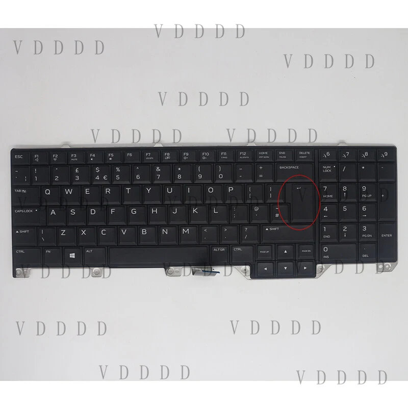 Фото Клавиатура с подсветкой для ноутбука Dell Alienware 17 R4 R5 PK131QB1A15 №2