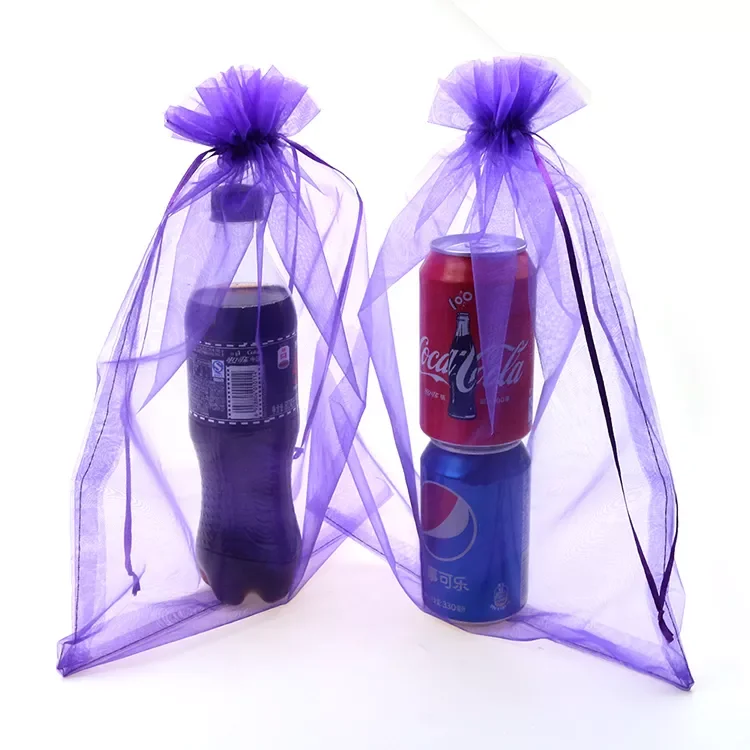 

25x35 см фиолетовые пакеты для упаковки конфет, сумки из органзы, рекламные подарки, индивидуальный логотип, Сумка из органзы 100 шт./лот