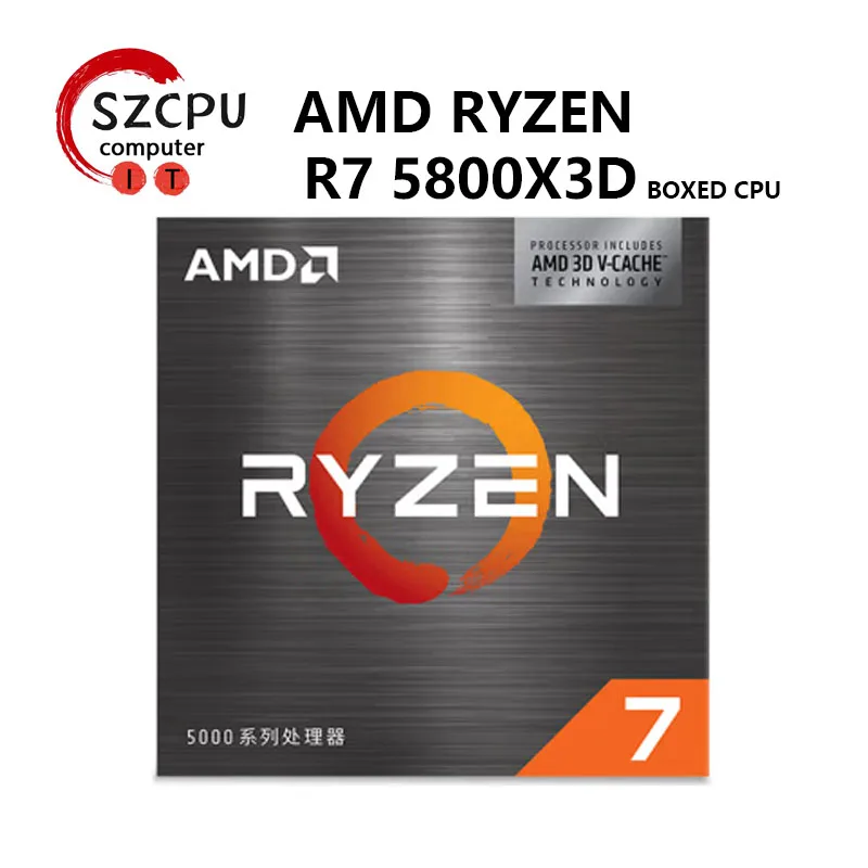 

Процессор AMD Ryzen 7 5800X3D R7 5800X3D 3,4 ГГц 8-ядерный 16-поточный процессор 7 нм L3 = 96M 100-000000651 разъем AM4 герметичный, но без вентилятора