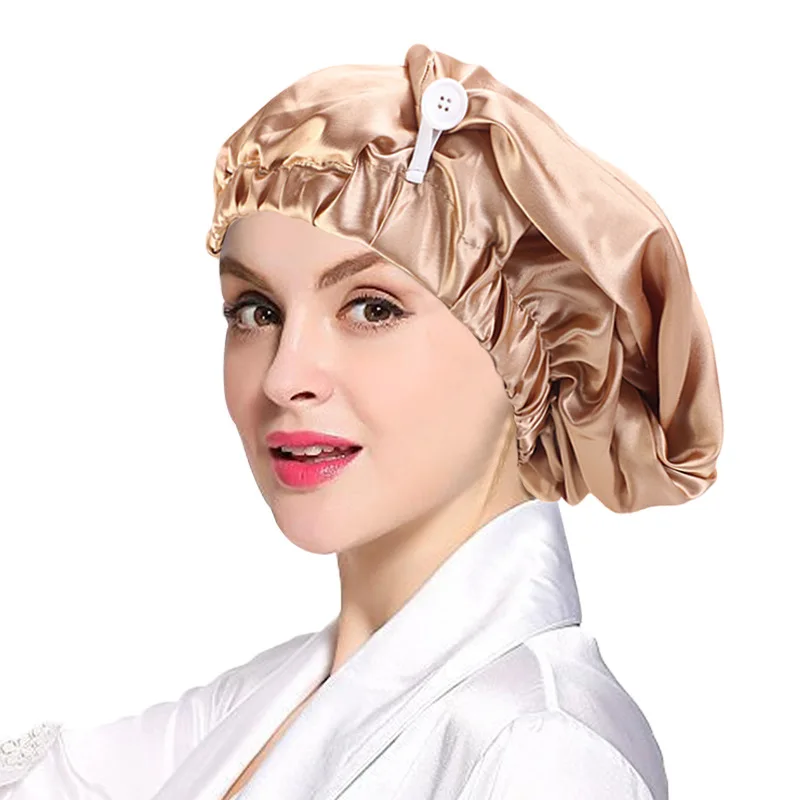 

Extra Large Satin Silky Bonnet Sleep Cap Long Satin Bonnet Cap Night Sleep Hat For For Women Men Unisex Cap Bonnet Satin Wax 1Pc