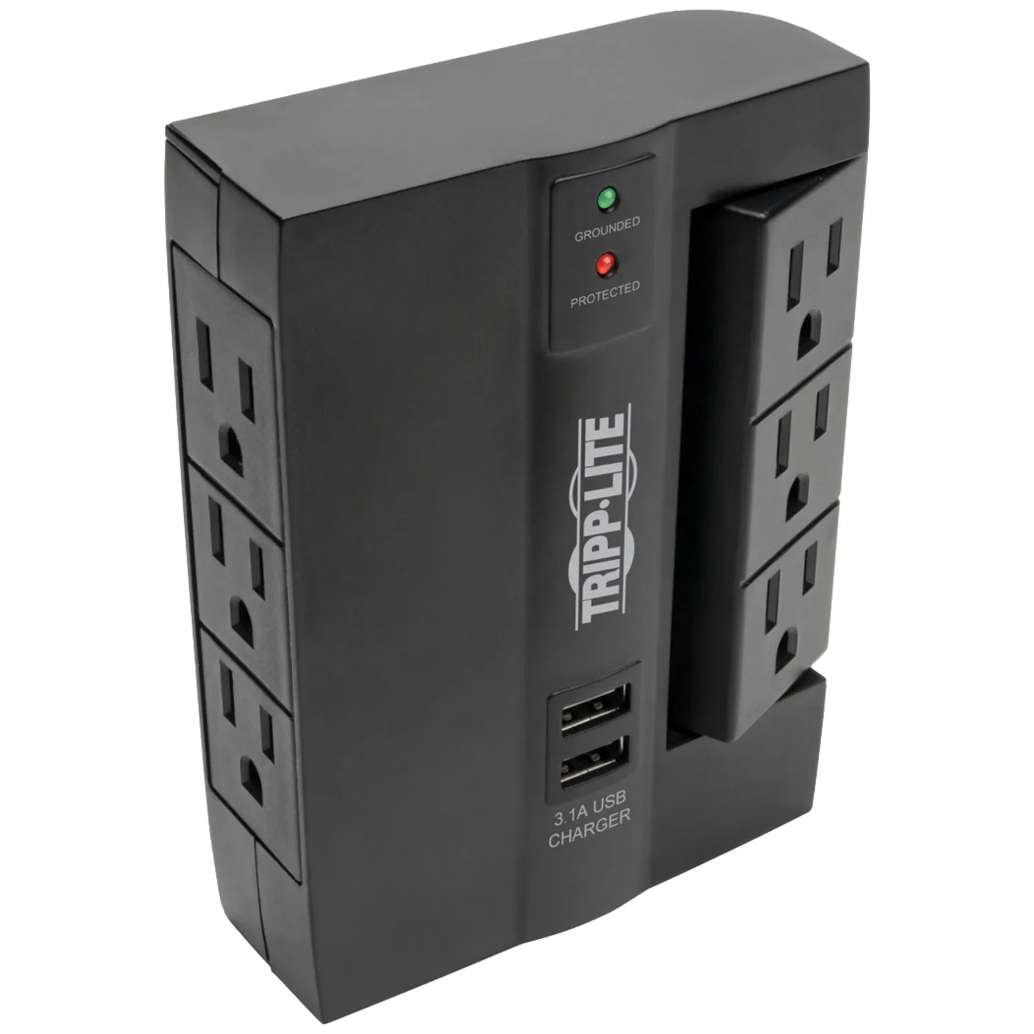 

SWIVEL6USB Protect It! 6-Outlet Surge Protector with 3 Rotatable Outlets & 2 USB Ports