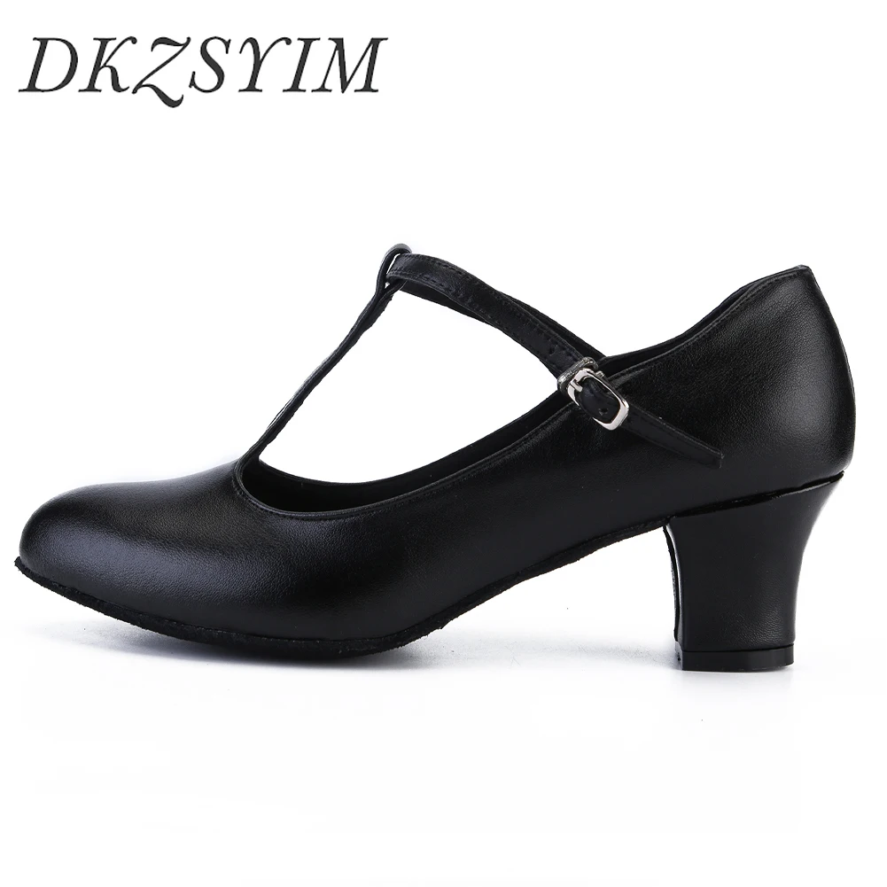 

DKZSYIM Ballroom Dance Shoes For Women Latin Dance Shoes Ladies Girls Cha Cha Tango Dancing Shoes 5CM Heel Free Shipping