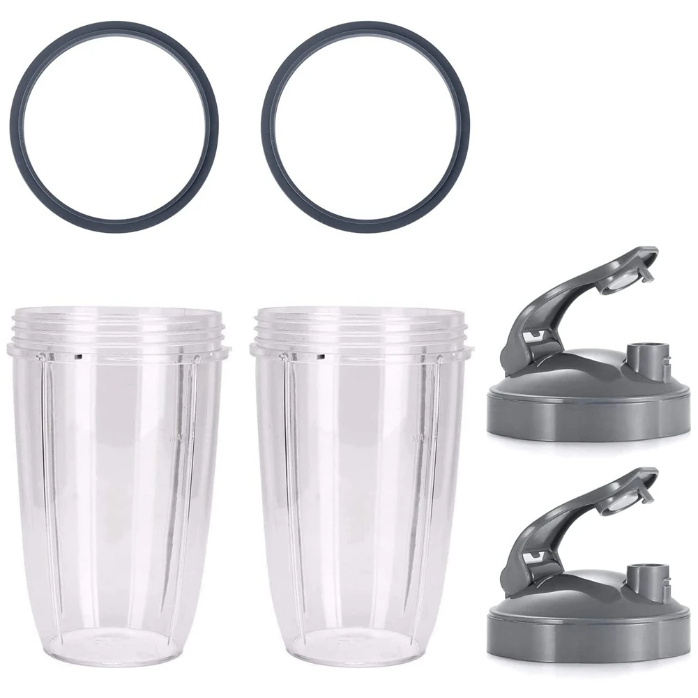 2 Pack Replacement 24Oz Cups with 2 Flip Top to Go Lid and R