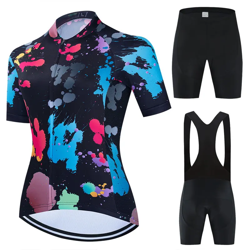 

2022 Salexo Cycling Jersey Set Women Summer Short Sleeve Breathable Cycling Clothings MTB Maillot Ropa Ciclismo Bicycle Wear