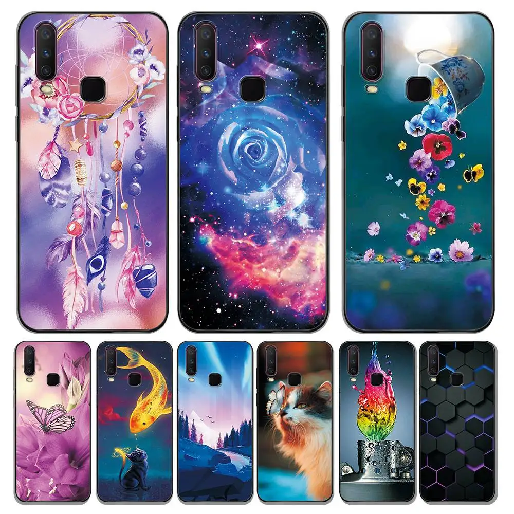 

ДЛЯ Vivo 1904 1940 чехол 6,35 дюймов силиконовый мягкий чехол для Vivo 1904 1940 Чехол черный чехол из ТПУ