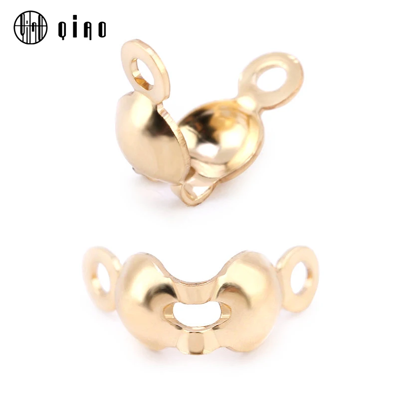 QIAO металлические ювелирные изделия застежки из 14-каратного золота крючки для