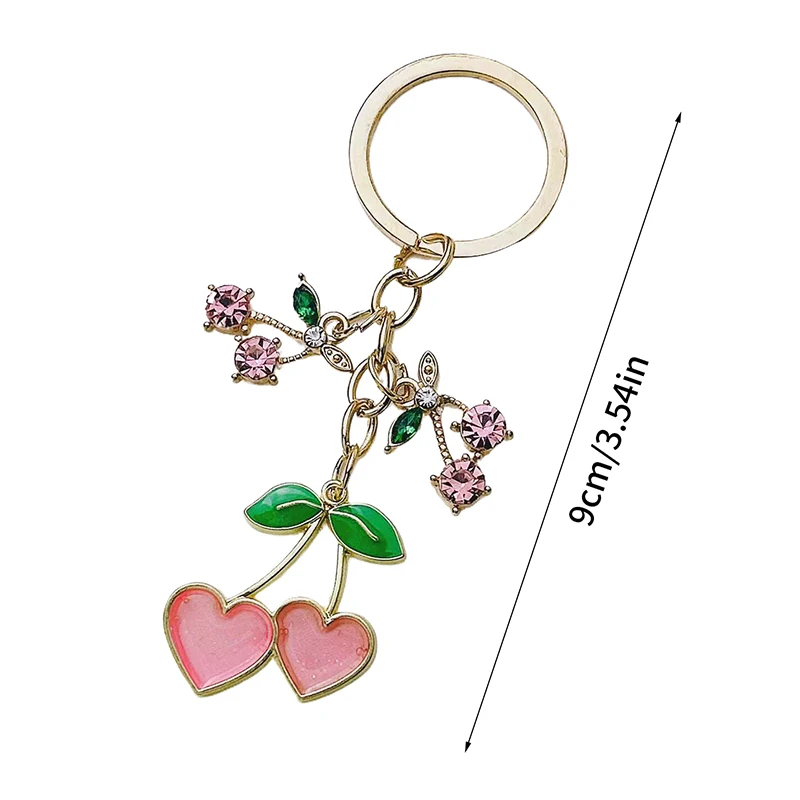 Милые брелоки Eanmel милые сердца вишня фрукты для женщин девушек сумка подвеска Diy