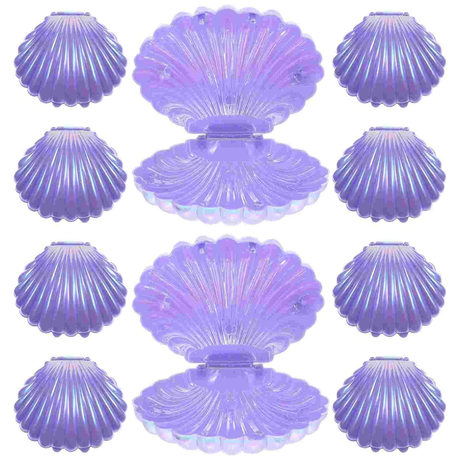 

10 Pcs Candy Box Table Containers Plastic Popcorn Seashell Jewelry Dish Party Favor Holder Fine