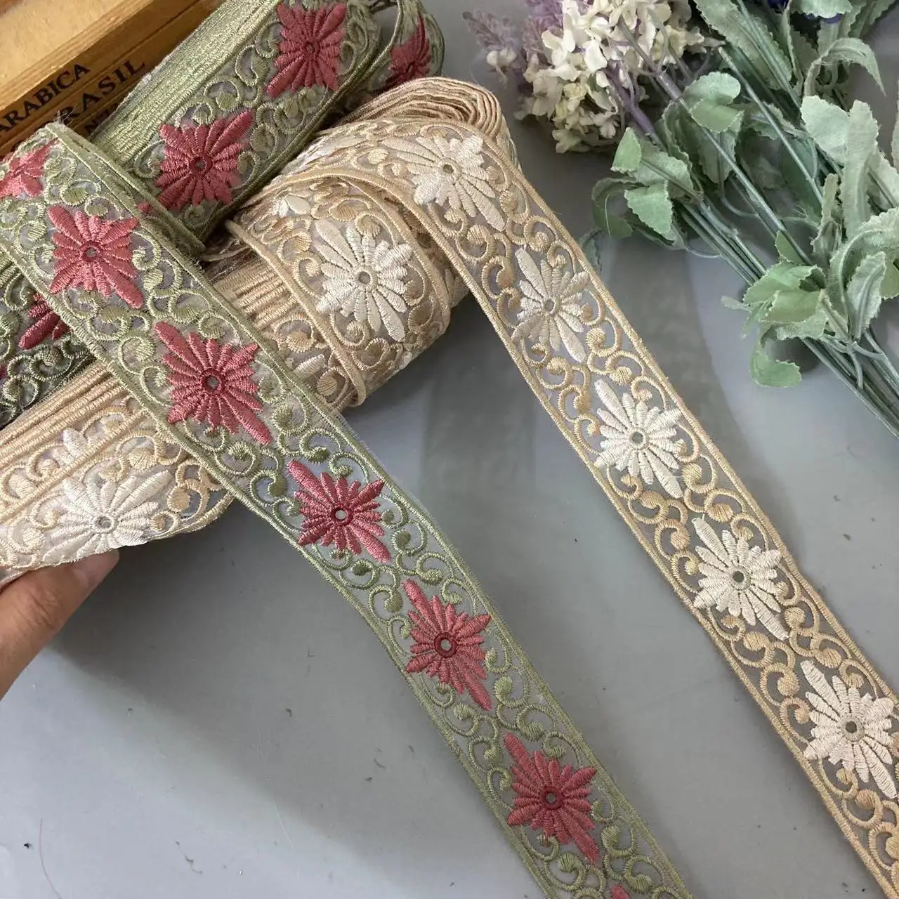 1 ярда кружевная тканевая отделка лента сетка с блестками лямки из органзы